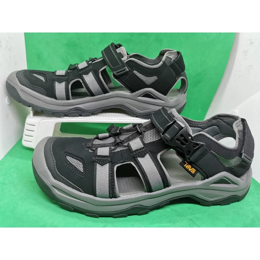 TEVA OMNIUM 2 BLACK STRAP TRAIL HIKING SPORT MEN'S SANDALS SIZE US 13